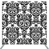 Lofaris Black Crown Demask Pattern White Backdrop For Decor